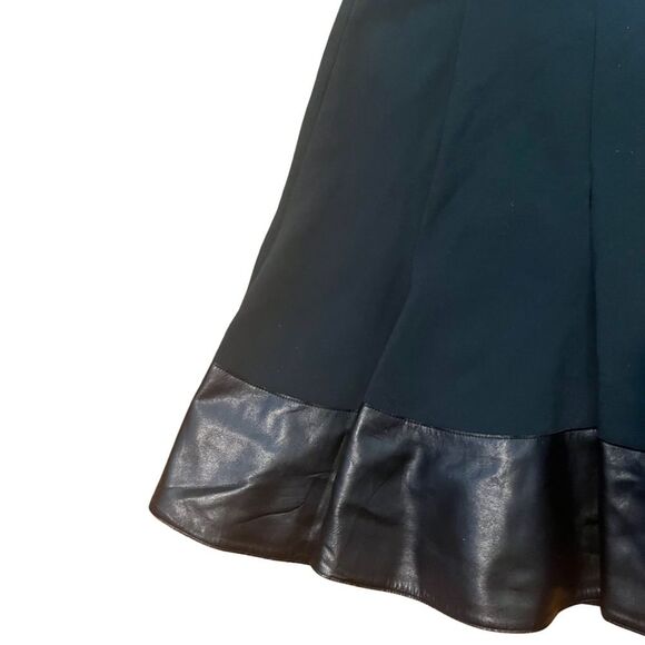 Akris Punto NWOT Cap Sleeve Faux-Leather Trim Dress - Picture 6 of 9